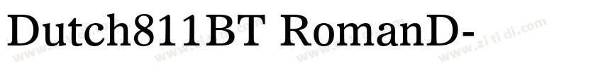 Dutch811BT RomanD字体转换